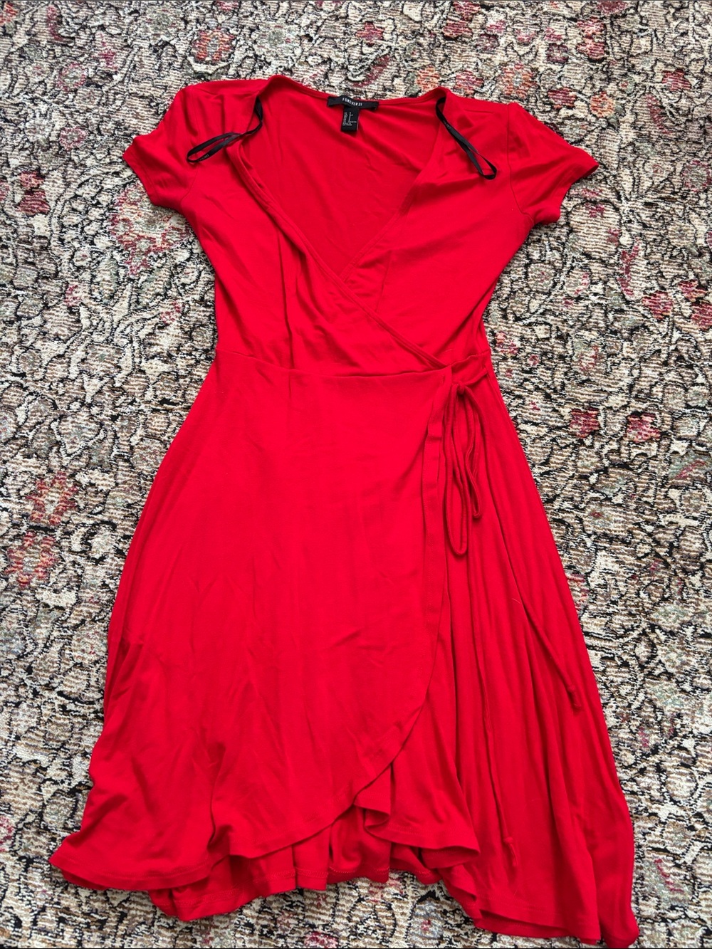 Forever 21 Red Wrap-Style Dress